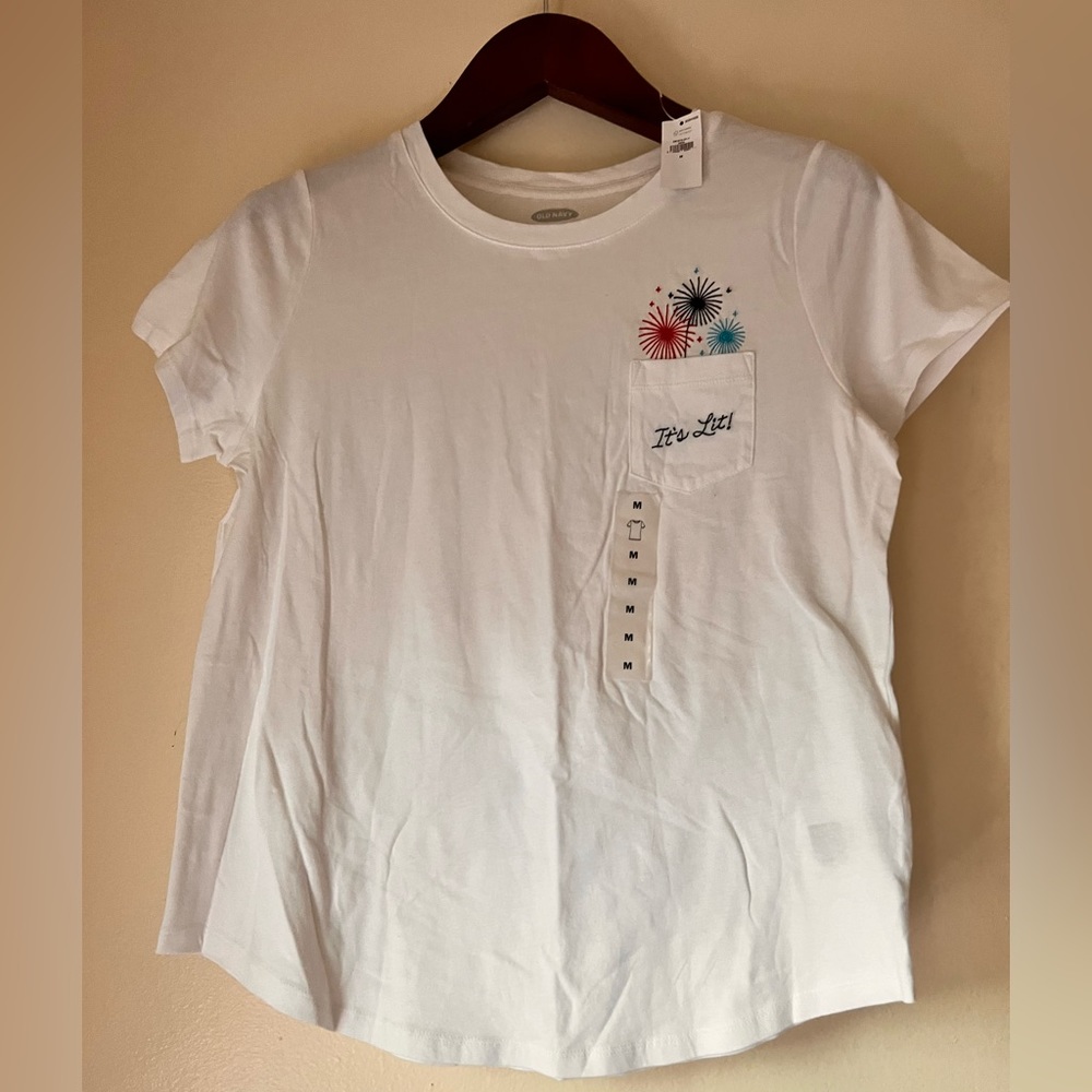 Old Navy, Size:Medium, White/Multi-color.